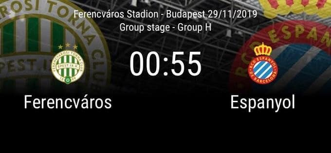 Soi kèo nhà cái Ferencvaros vs Espanyol, 29/11/2019 - UEFA Europa League