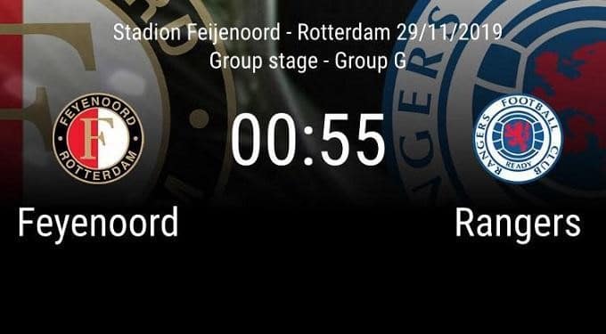 Soi keo nha cai Feyenoord vs Rangers 29 11 2019 UEFA Europa League