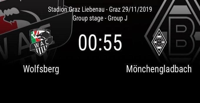 Soi keo nha cai Wolfsberger AC vs Borussia Mgladbach 29 11 2019 UEFA Europa League